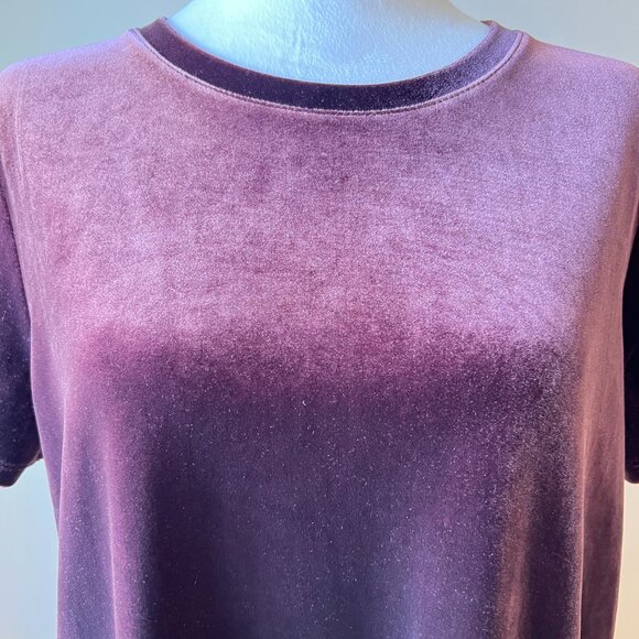 🖤 Gap Maroon Velvet Top - Gothic Glam & Steampunk Style (Size M Tall) - Picture 2 of 9